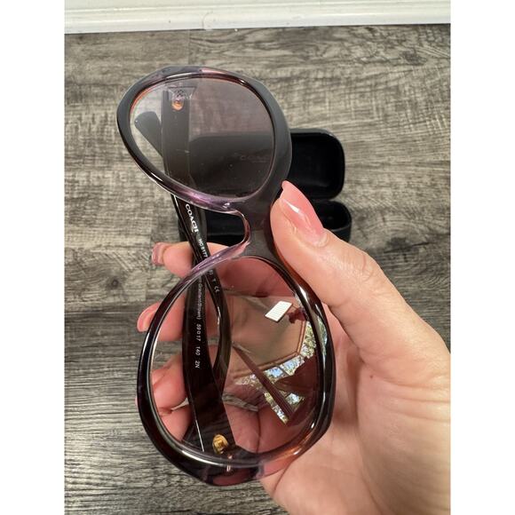COACH HC8177 1588 PURPLE BROWN OVERSIZED SUNGLASSES 59-17 140 - Picture 14 of 14
